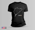 Black Nurburgring Circuit T Shirt S M L XL Soft Cotton Nordschleife Race Track