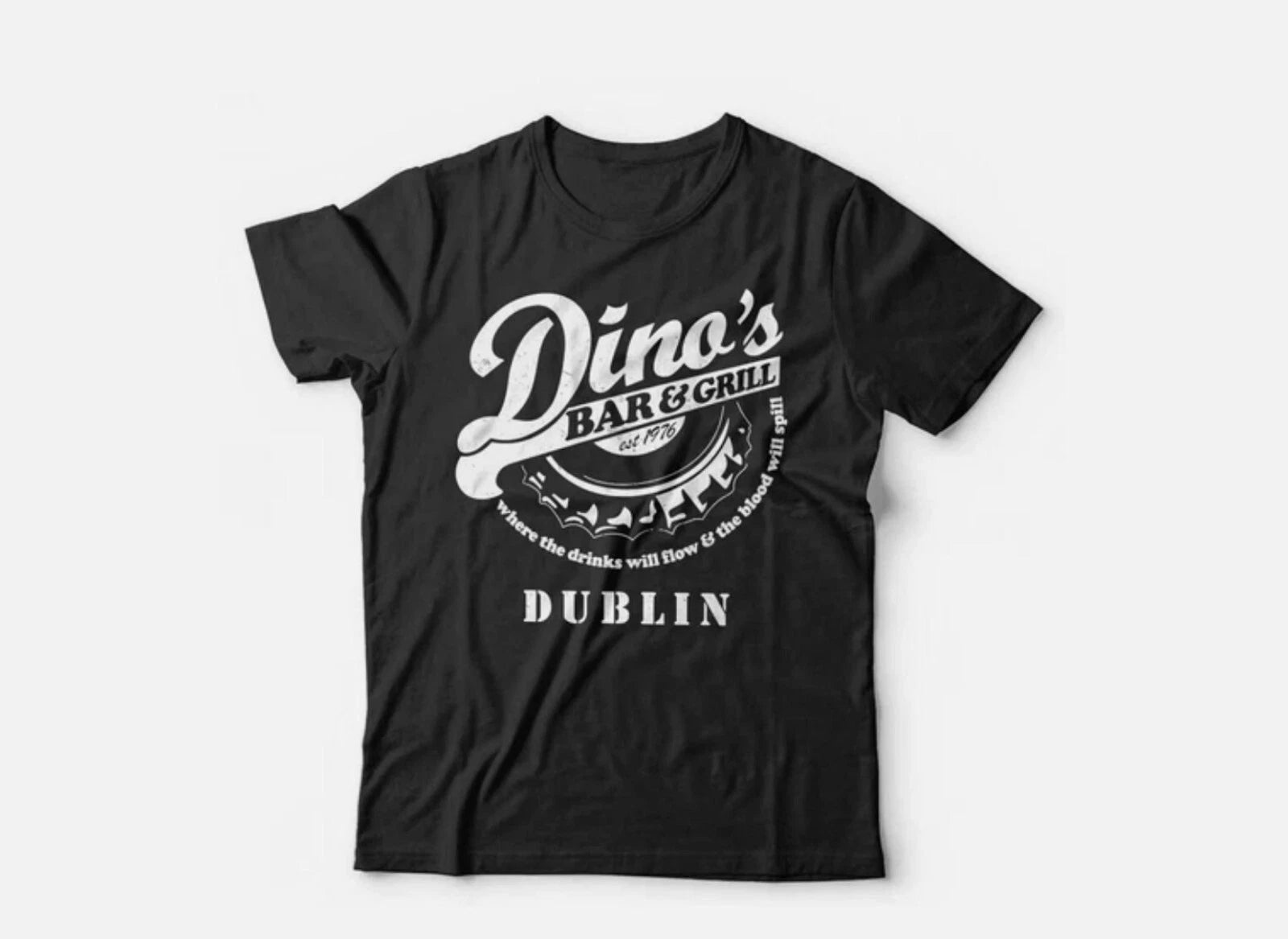 Dinos Bar And Grill Unisex TShirt S-5XL Thin Lizzy Music Lynott