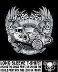 Shake Rattle Roll Model A Coupe Greaser Street Rod Blown Hemi Skull T-shirt W531