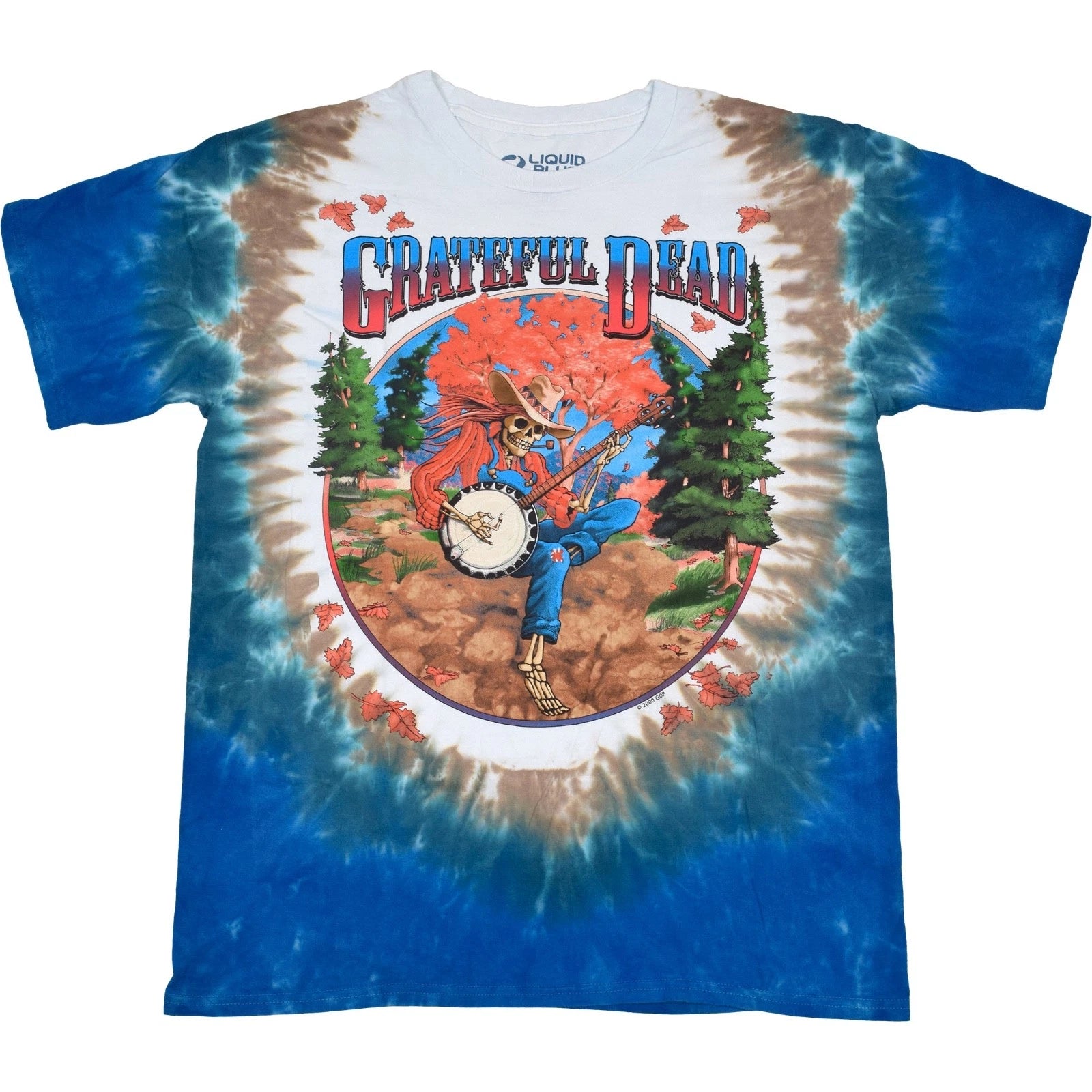 GRATEFUL DEAD-BANJO-SYF-2 SIDED TIE DYE T-SHIRT S-M-L-XL-XXL Garcia,Lesh,Wier