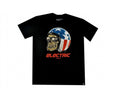 Electric HELMET Black Multicolor Custom Graphic Print S/S Regular Men's T-Shirt