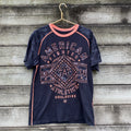 Men’s American Fighter Black With Orange Accent Casual Shirt LG