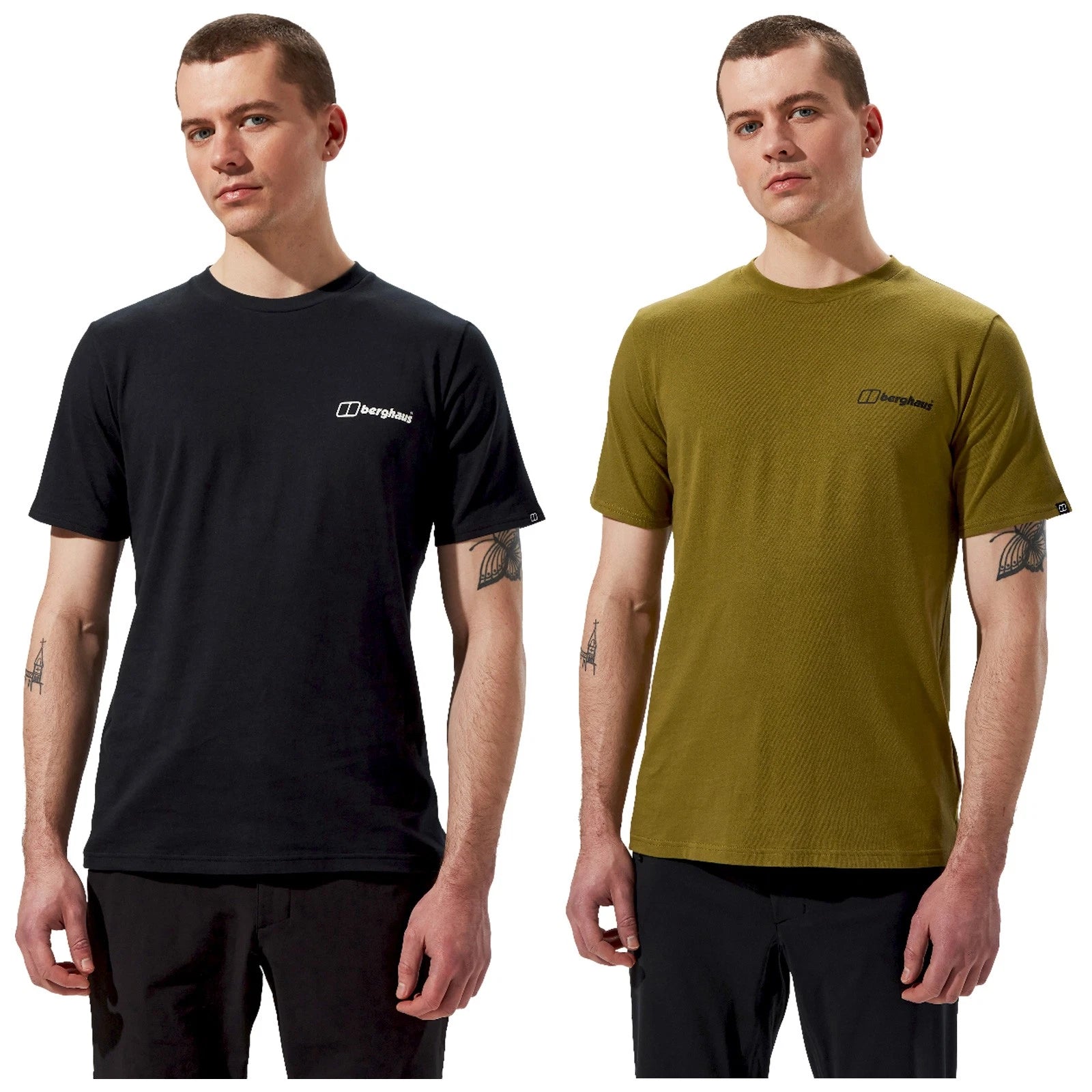 Berghaus Mens Cotton T-Shirt Short Sleeve Oversized Logo Lightweight Breathable
