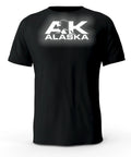 Alaska AK State Reflective Logo Black T-Shirt