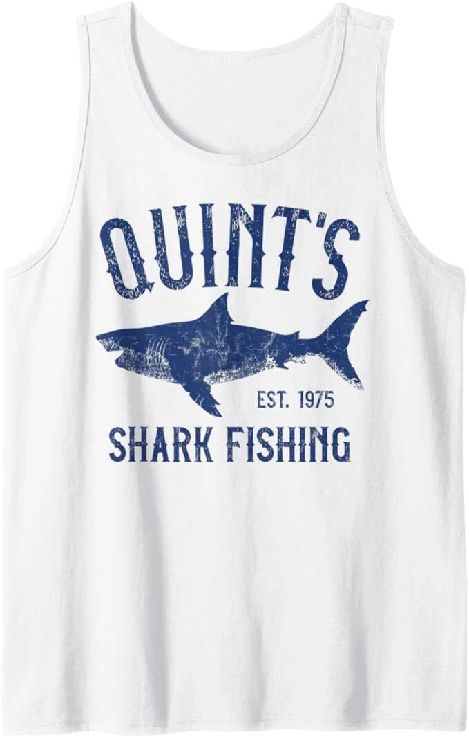 Vintage Quint's Shark Fishing 1975 Retro Tank Top