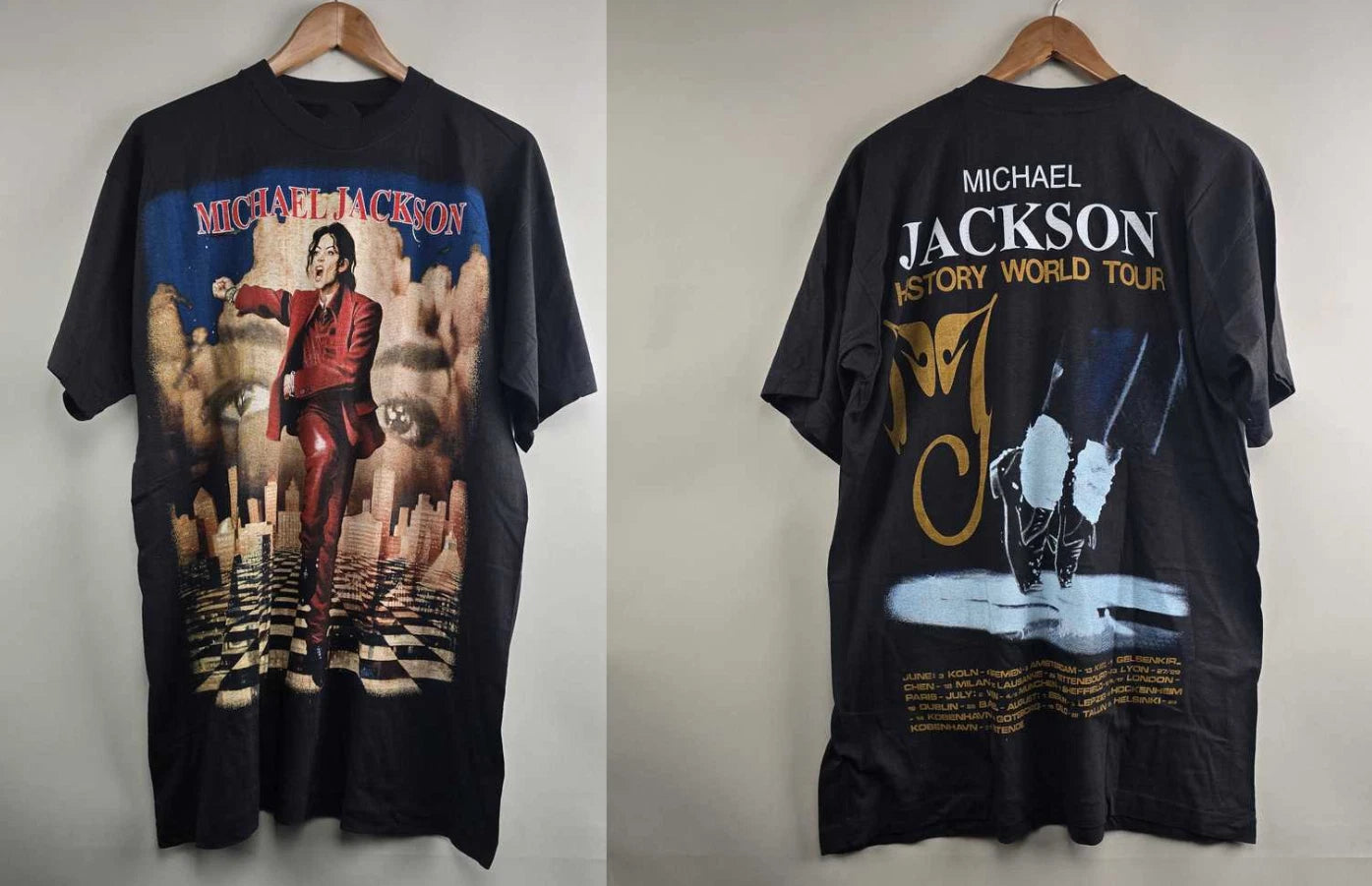 Michael Jackson HIStory World Tour Vintage 90s Graphic Band Tee Concert Shirt