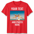 Personalised Unisex T Shirt Custom Print Tee Your Own Photo/Design And Text