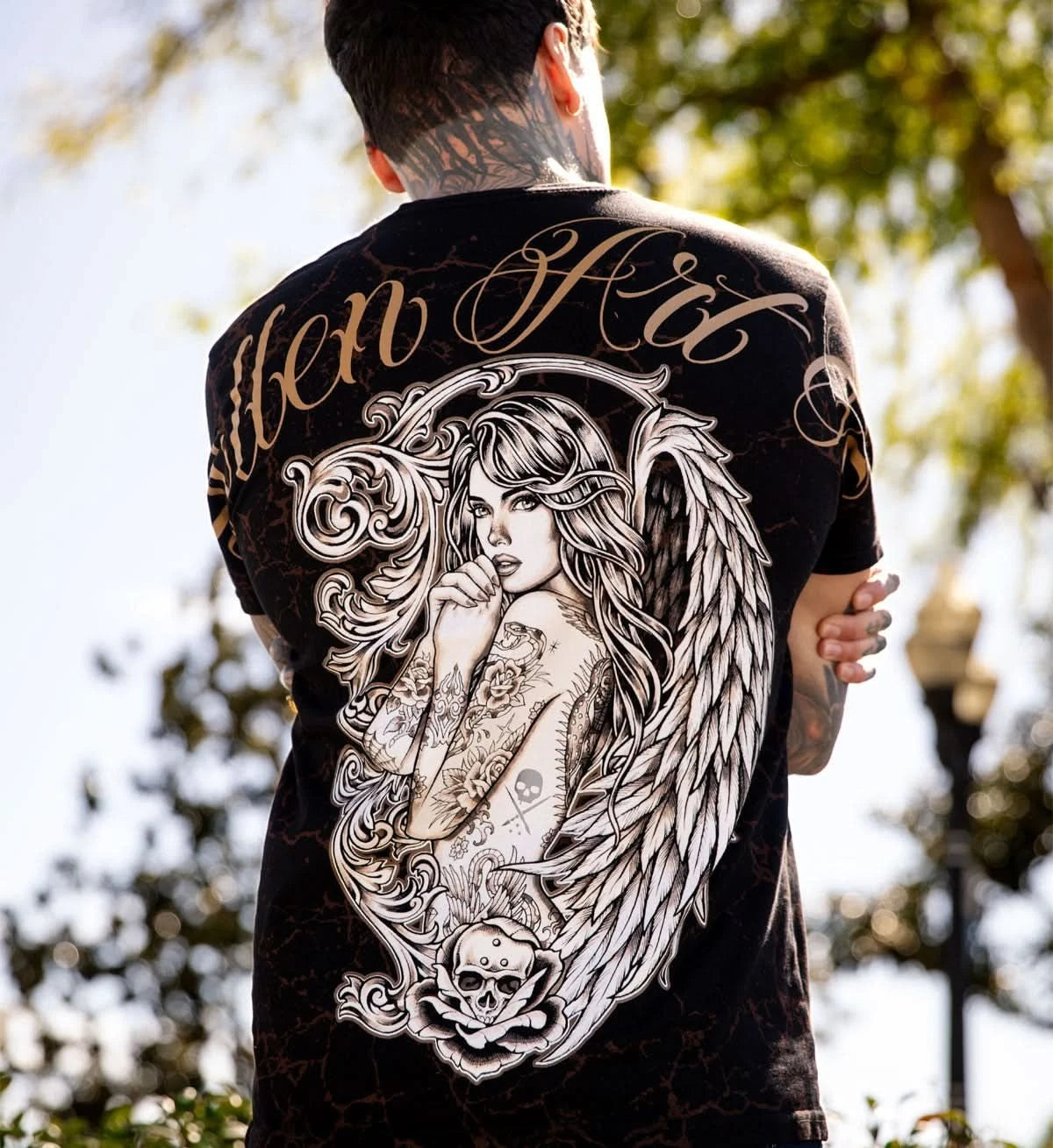 Sullen Angelic Angel Wings Black Premium T Shirt UK M-3XL UK No Duty