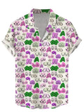 Mens Button Down Shirts Funny Boobs Printed Hawaiian Tops Novelty Ugly Gag Gifts