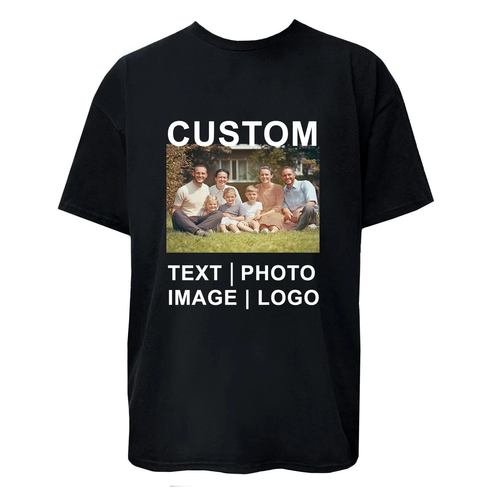 Custom Personalized T Shirt Print Your Logo Photo Text Custom Made Shirt Tee