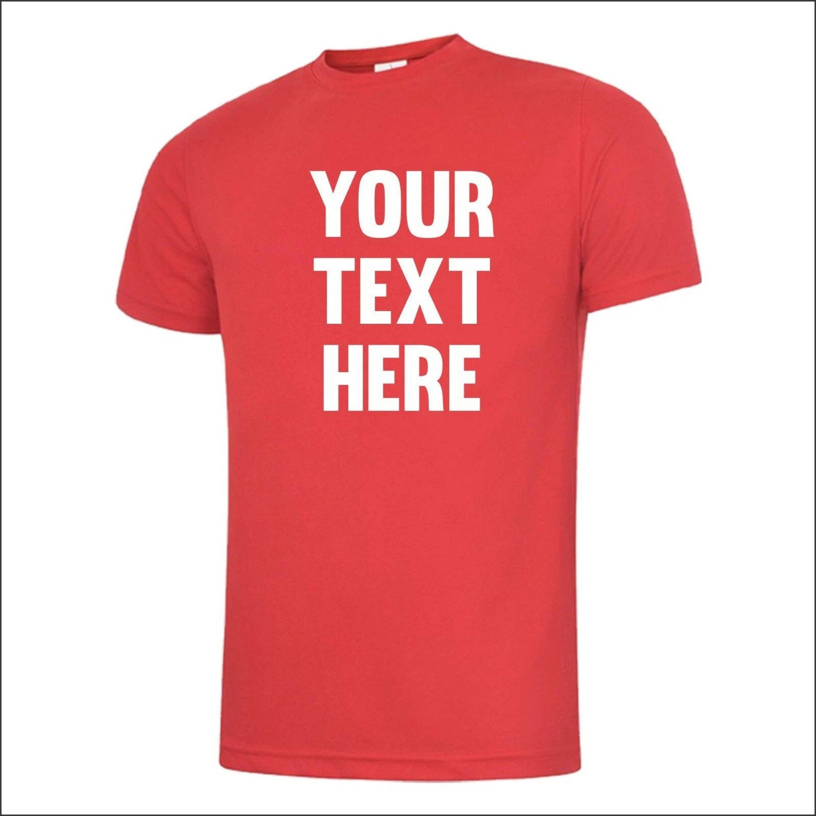 Personalised Uneek Men Ultra Cool T Shirt Gym Running Leisure Sports Printed Top