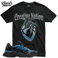 Shirt To Match New Balance 9060 Navy Blue Black Gradient Unisex Tee Heart Shirt