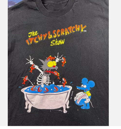 1993 Itchy And Scratchy Show The Simpsons Cartoon Shirt