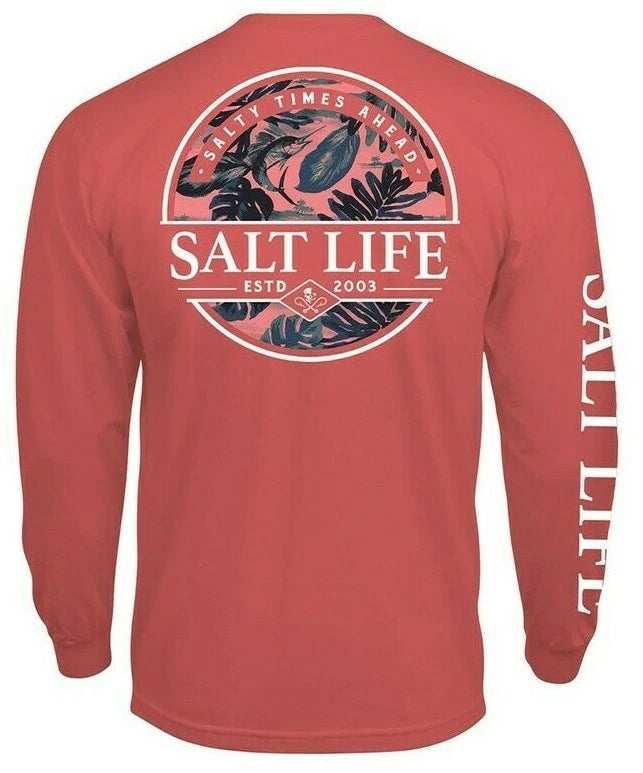 Mens Salt Life Paradise Seas Graphic Pocket L/S T-Shirt - Large - NWT