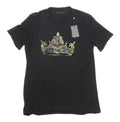 John Varvatos Men's Black Skull Crown Graphic Crew-Neck Short Sleeve T-Shirt