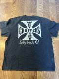 NEW Distressed  West Coast Choppers Shirt Black Fade Mens Large