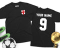 Personalised England Flag Premier Football League T-shirt Custom Name Number Kit