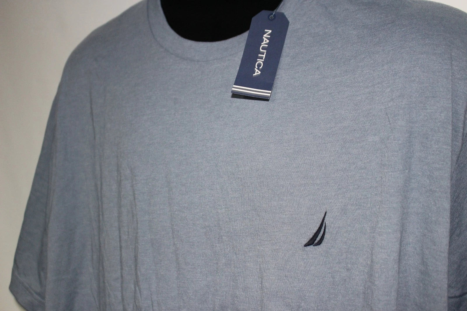 NAUTICA MEN'S SLATE BLUE CREWNECK S/S  LOGO T-SHIRT SZ: 4XL 4X NWT