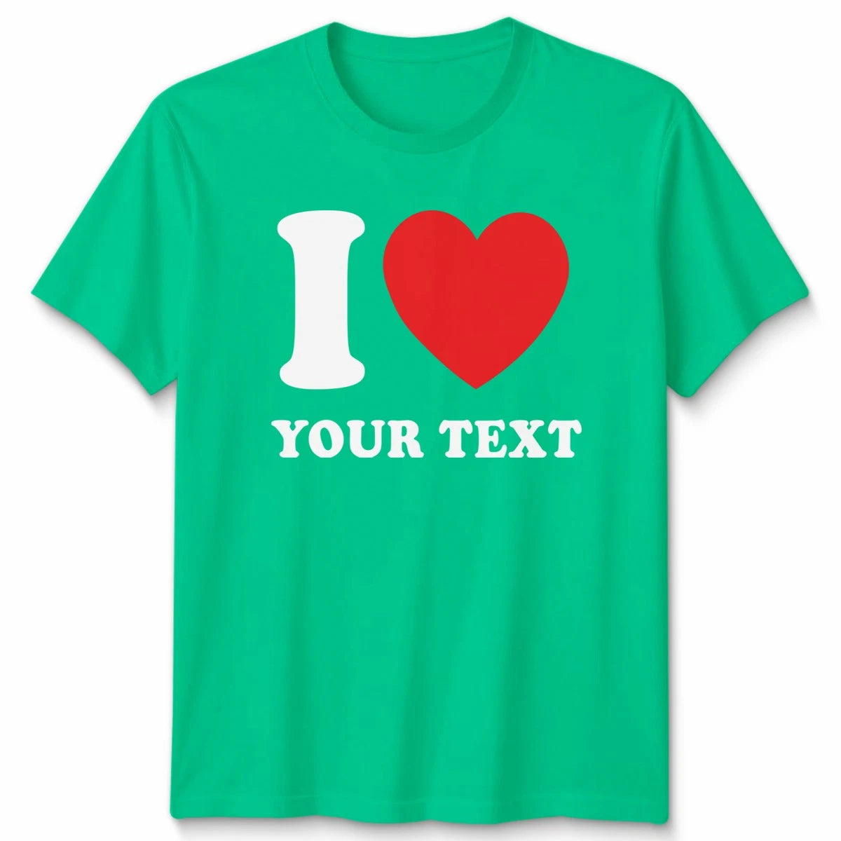 Personalised I Love T-Shirt I Heart Custom Valentines Day Gift Men Women Tee