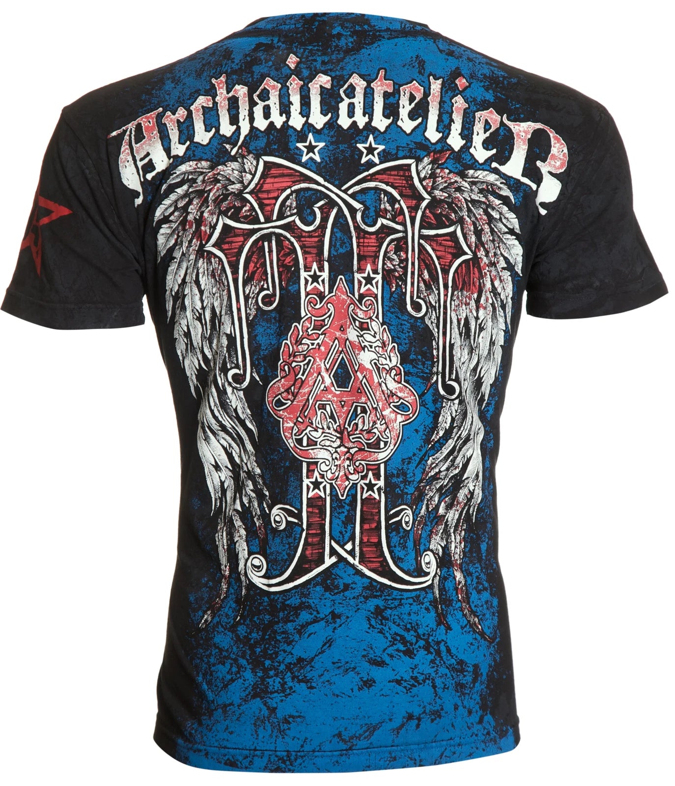 Archaic by Affliction Men's T-Shirt Bundle Wings Cross Biker