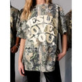 Jesus Loves You Camo Graphic T Shirt Unisex Full Size