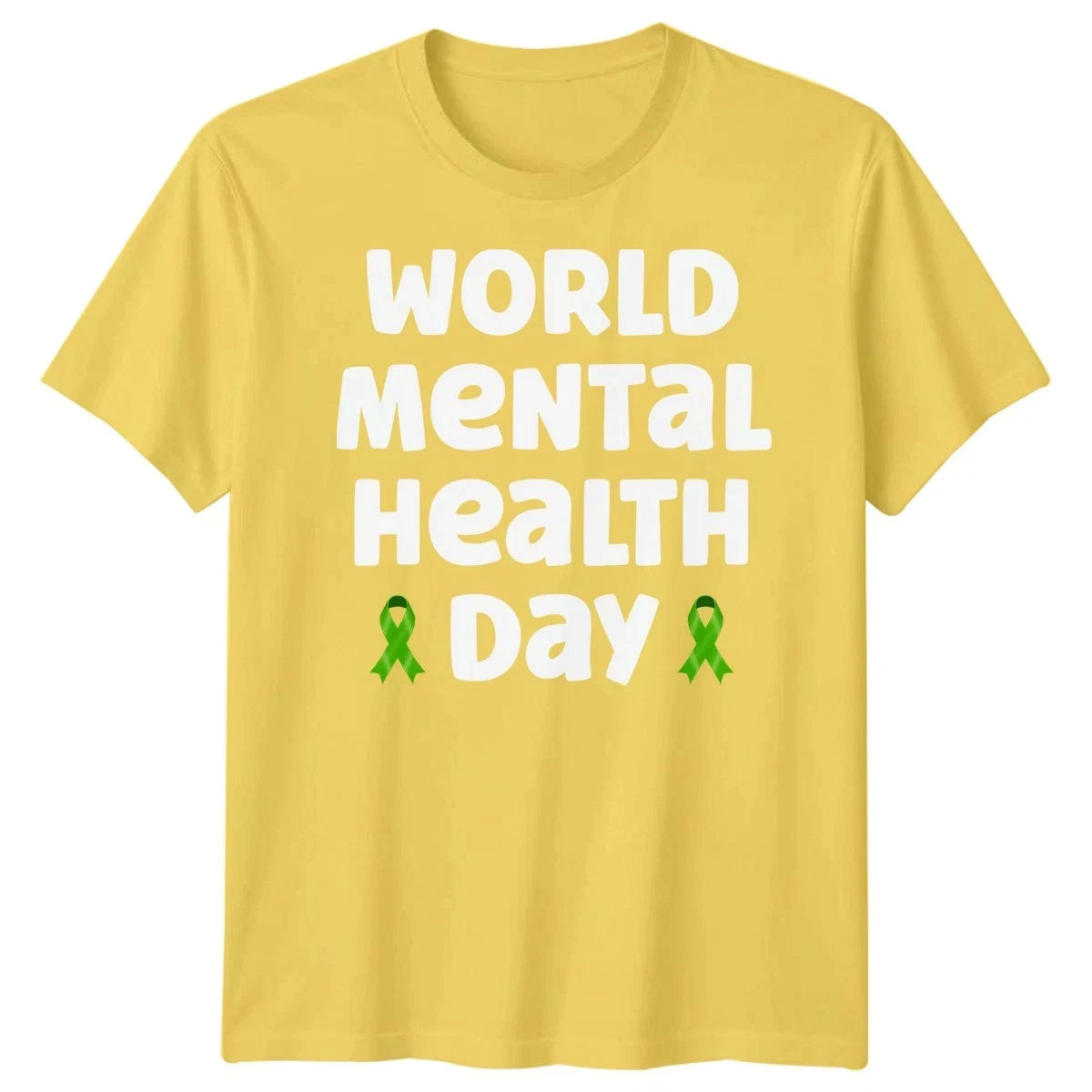 Ladies World Mental Health Day T Shirt WMHD Mind Awareness Ribbon Men Women Tee