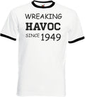 77th Birthday Gifts Presents Year 1949 Unisex Ringer T-Shirt Wreaking Havoc