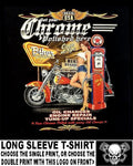 Biker Roadhouse Gas & Repair Service Sexy Girl Skull Motorcycle T-shirt WS69