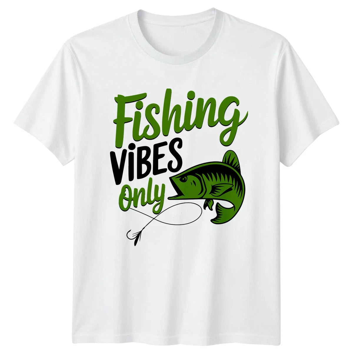 Fishing Vibes Only T-Shirt Bass Fishing Fathers Day Gift For Him And Her