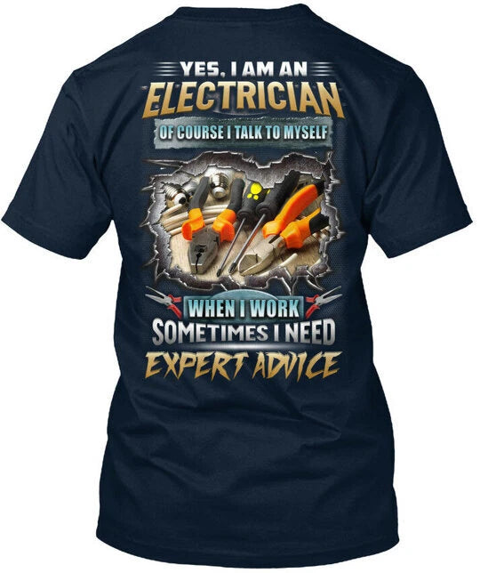Electrician Premium T-Shirt Made in the USA Size S to 5XL