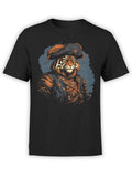 FANTUCCI Unisex Cool T-Shirts | Tiger Pirate T-Shirt | 100% Cotton
