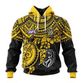 Richmond Tigers Custom Name Number Polynesian Concept Pullover Hoodie