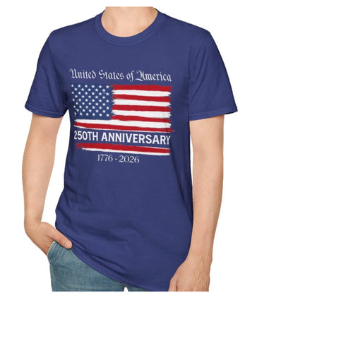 250th Anniversary American Flag Shirt Happy Birthday USA Unisex Tee