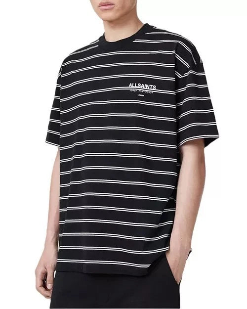 AllSaints Underground Oversized Stripe Tee T Shirt Size XSmall New With Tags