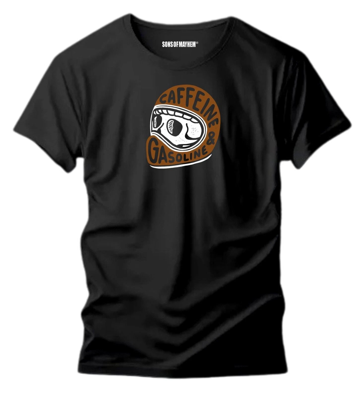 Caffeine & Gasoline T Shirt Bike Clothing Motorcycle Motorbike Biker Racer  Top