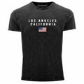 Men's Vintage Shirt Printed Lettering California Los Angeles USA America
