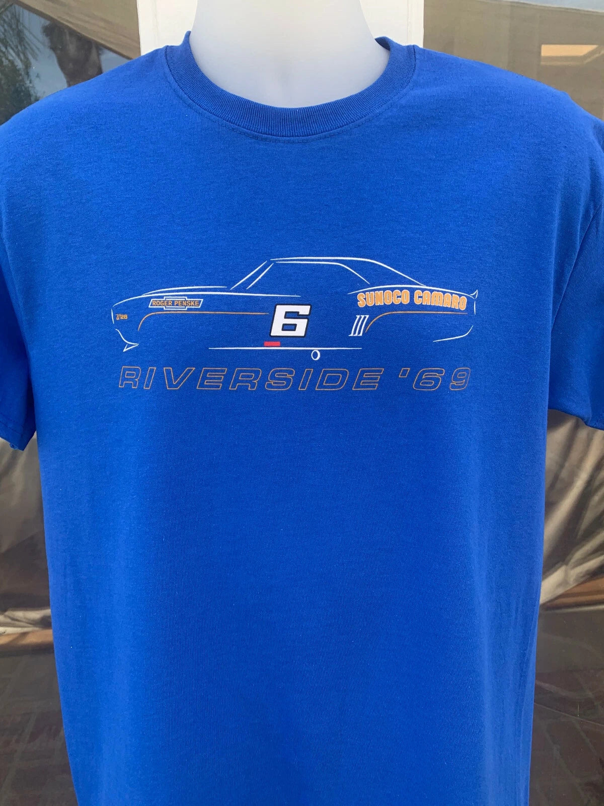 1969 RIVERSIDE RACEWAY SCCA TRANS AM WINNING CAMARO T SHIRT MARK DONOHUE Z/28