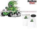 Digirods Swamp Thing Swampy Lagoon Monster Buggy Hot Rod Car Cartoon Art T Shirt