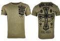Archaic by Affliction Men's T-Shirt Cold Acid Biker Cross, S-5XL