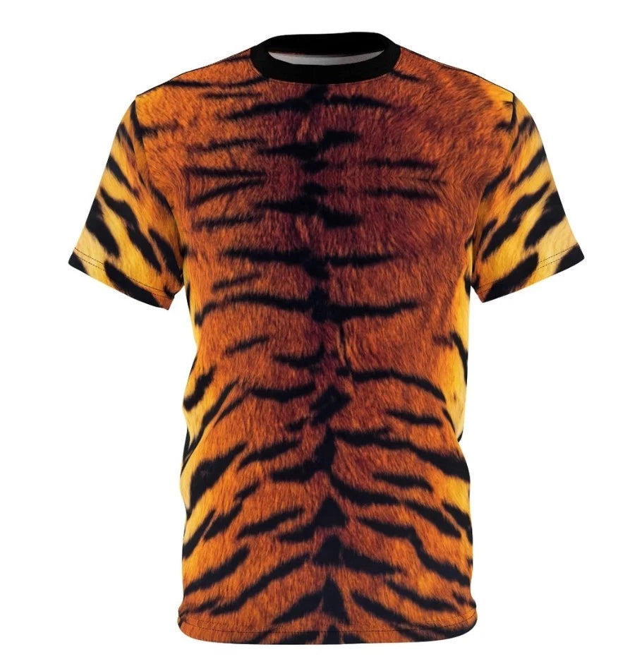 Tiger Stripe T-Shirt: Faux Fur Animal Print Tee