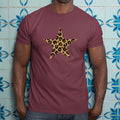 Leopard Star Print Graphic T-Shirt Stylish Animal Pattern Casual Streetwear
