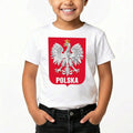Polska Poland Badge Football Team Boys Girls Kids T Shirt Gift Tee