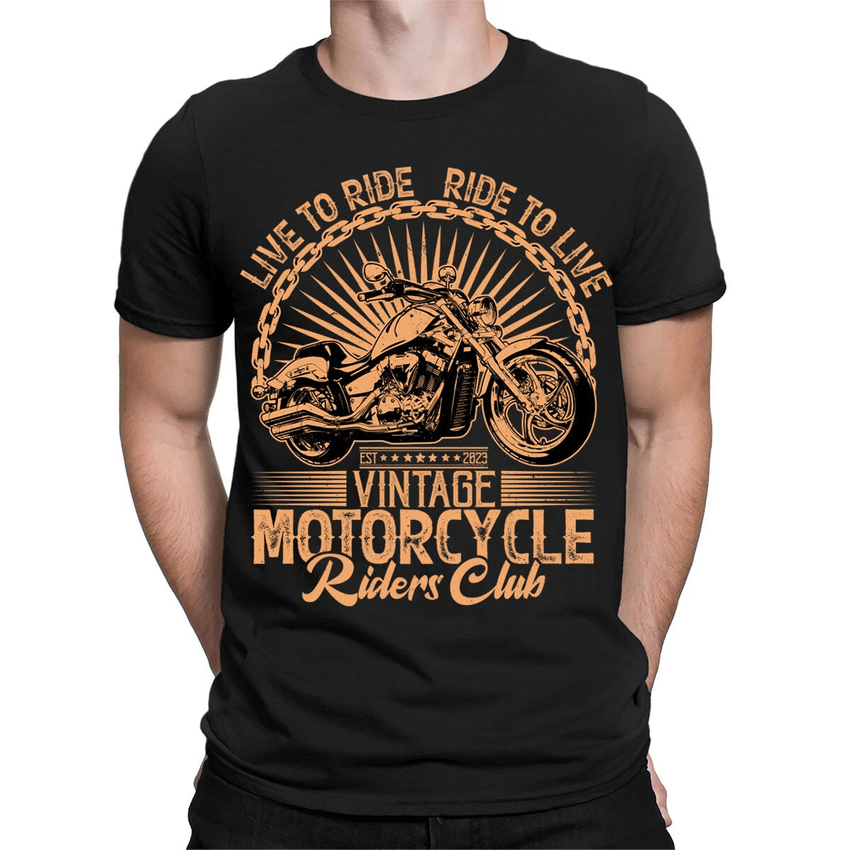 Vintage Motorcycle Bikers T Shirts For Men Funny Motorcycle Biker Unisex T-Shirt