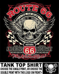 Live To Ride Route 66 Motorcycle Biker Bike Rider Biker Girl Skull Tank Top AB38