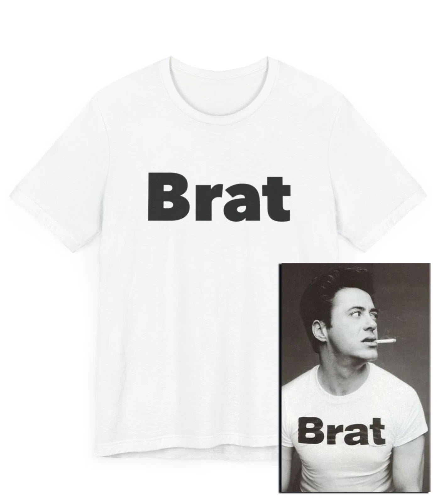 Brat T-Shirt, Brat pack, Robert Downey Jr, John Hughes, The Breakfast Club, 80s