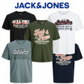 Jack & Jones Mens Graphic T Shirt Cotton Oneck Short Sleeve Casual Plus Size Tee