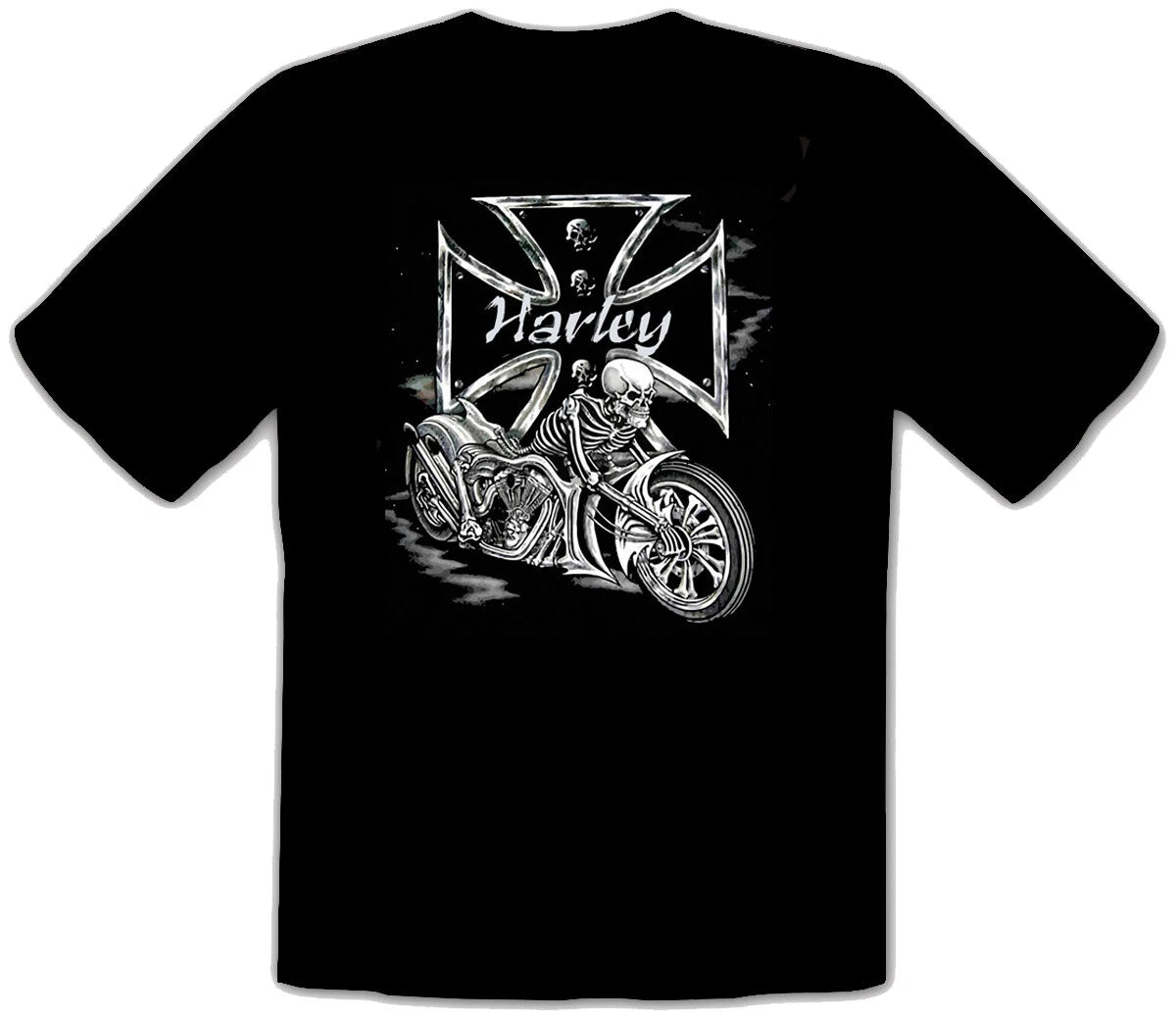 Biker Custom Choppers Harley Motorcycle BLACK T-Shirt -301