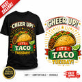 Taco Tuesday Shirt Funny Foodie Tee Retro Taco Graphic Bella Canvas 3001