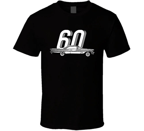 1960 Pontiac Bonneville 6 4l V8 Vintage Car Year Fan T Shirt