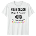 Custom Personalised T-Shirt | Design Your Own Text Photo Graphic | Mens Kids